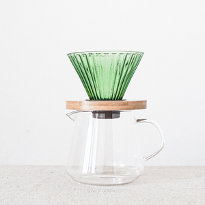 Open image in slideshow, Best VB Glass Pour Over Set - Functional Art for Modern Homes - Vanilla Bean
