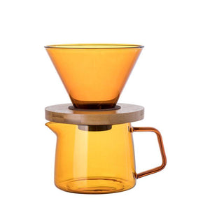 Open image in slideshow, Best Glass Pour Over Coffee Set - Functional Art for Modern Homes - Vanilla Bean
